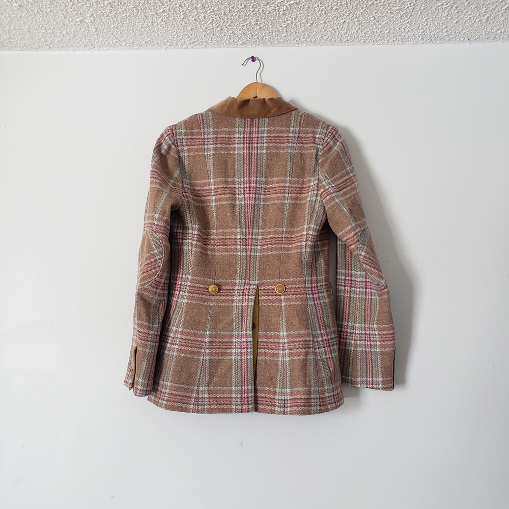 Joules Wiscombe Handwoven Irish Wool Plaid Tweed Jacket 6 NWT Countryside Smythe - Picture 6 of 10
